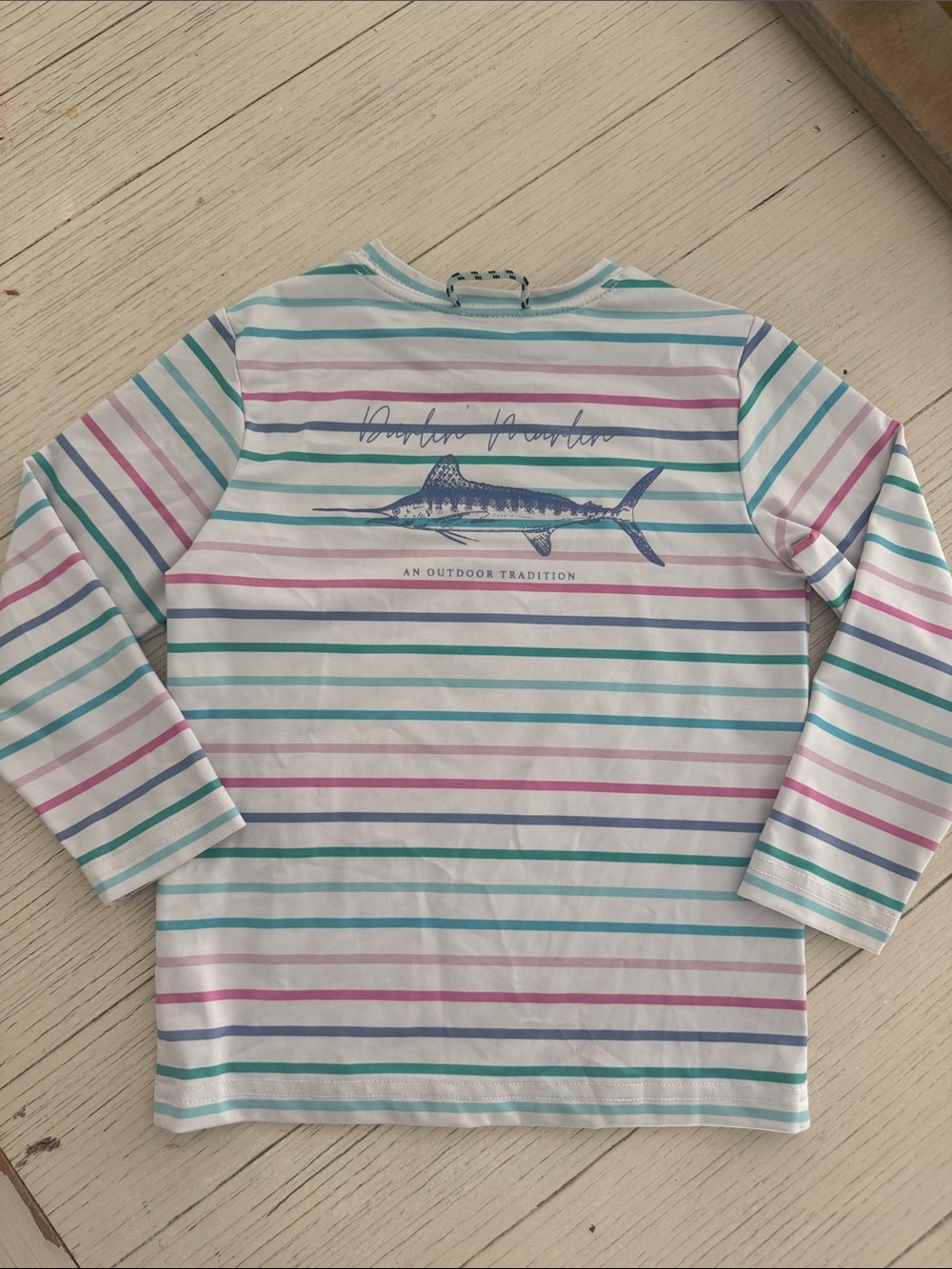 Prodoh Striped Long-Sleeve Tee with Teal & Pink Stripes - darlin marlin